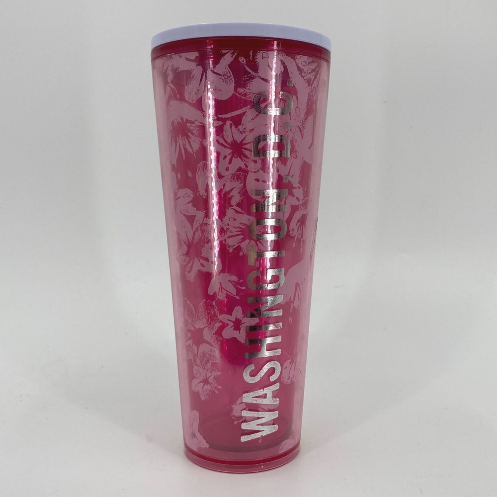 Starbucks Washington‎ DC Cherry Blossom Pink Venti Tumbler 24oz Cold Cup